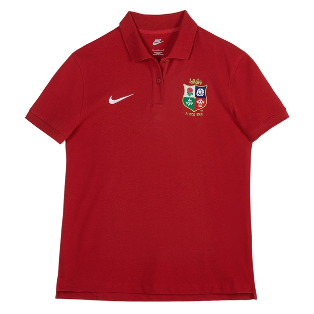 British & Irish Lions Womens Travel Polo 2027 Pepper Red - Flat
