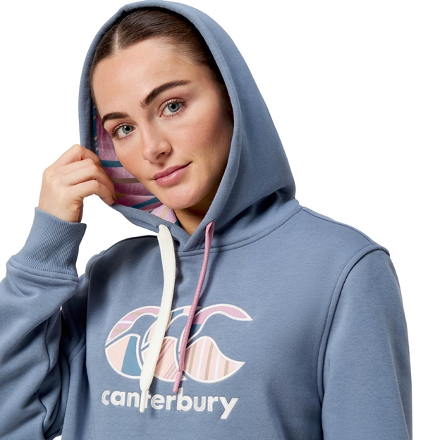 Canterbury Womens Uglies Hoodie Blue Mirage - Model Hood