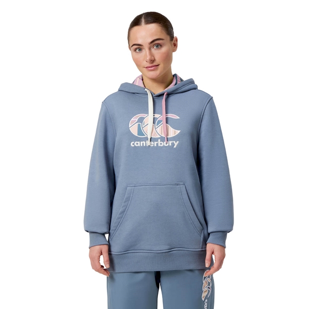 Canterbury Womens Uglies Hoodie Blue Mirage - Model Front