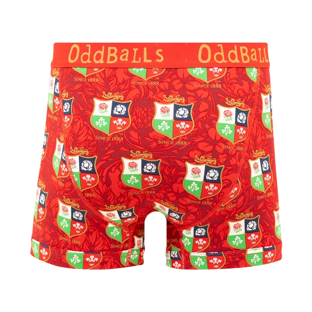 Oddballs British & Irish Lions Mens Boxer Shorts - Back