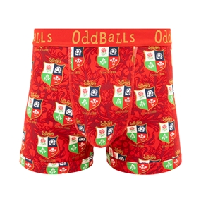 Oddballs British & Irish Lions Mens Boxer Shorts - Front