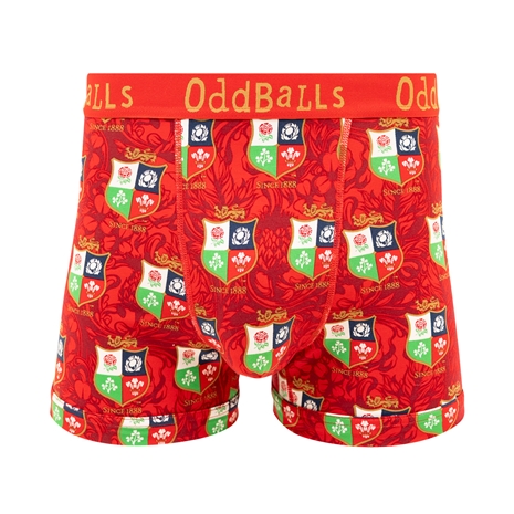 Oddballs British & Irish Lions Mens Boxer Shorts - Front