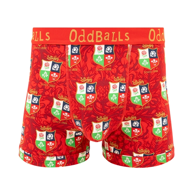Oddballs British & Irish Lions Mens Boxer Shorts - Front