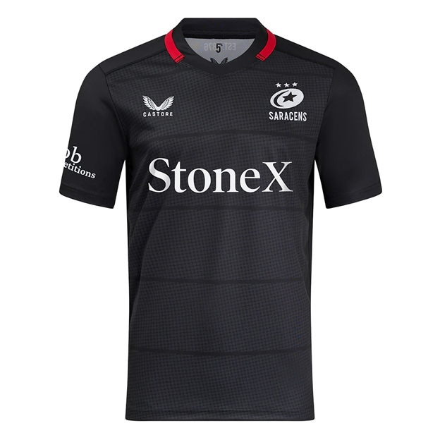 Saracens Mens Home Rugby Shirt 24/25 - Front