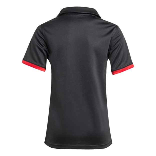 Maori All Blacks Kids Home Rugby Shirt Short Sleeve Black 25/26 - Back View