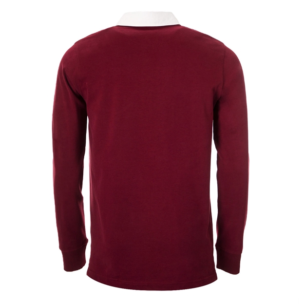 England Mens Cup Winners 2025 Heavyweight Rugby Shirt Burgundy - Back
