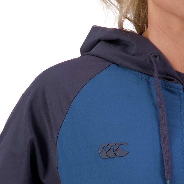Canterbury Womens Tempo Full Zip Hooded Jacket India Ink - Model Close-up