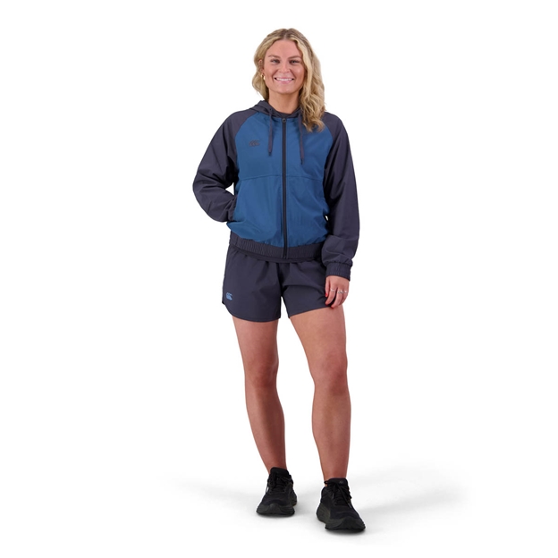 Canterbury Womens Tempo Full Zip Hooded Jacket India Ink - Model
