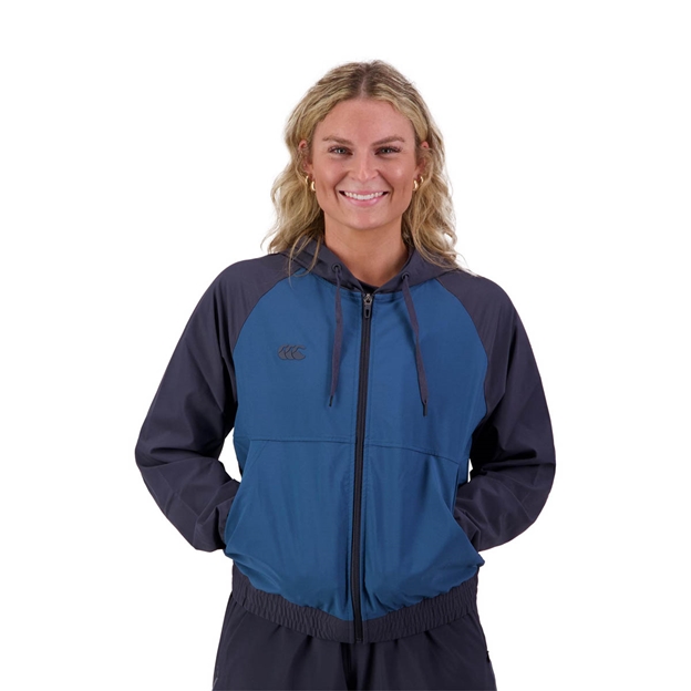 Canterbury Womens Tempo Full Zip Hooded Jacket India Ink - Model Front