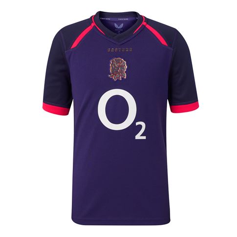 England Kids Away Rugby Shirt 26/27 Maritime Blue - Front View