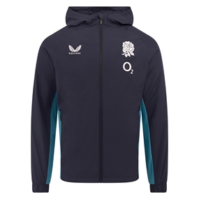 England Mens Performance Shower Jacket 25-26 Inkwell:Storm Blue - Front