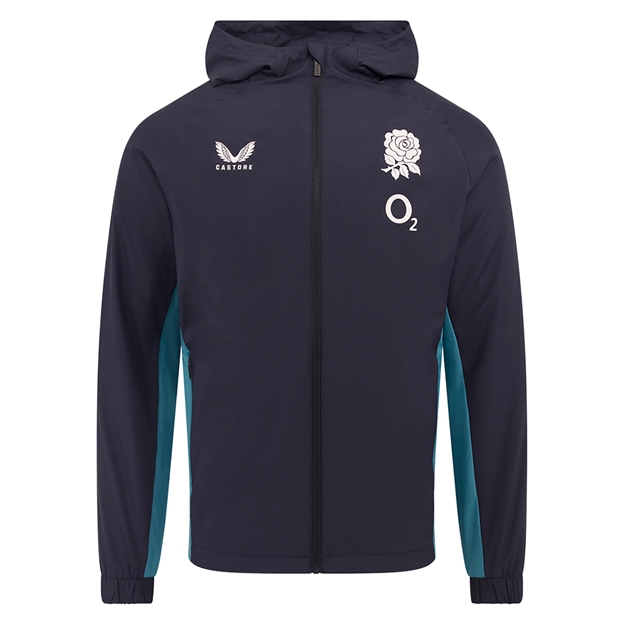 England Mens Performance Shower Jacket 25-26 Inkwell:Storm Blue - Front