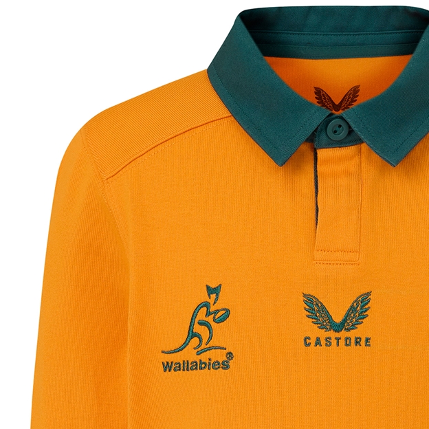 Australia Mens Home Classic Rugby Shirt 2026 Long Sleeve Gold - Wallabies