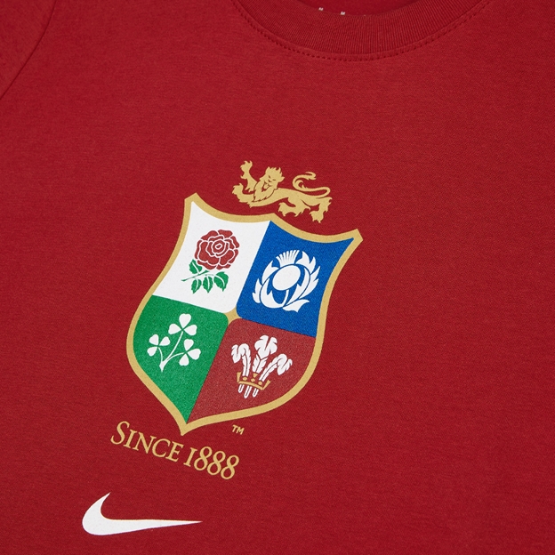 British & Irish Lions Womens Travel T-Shirt 2027 Pepper Red - Close-up