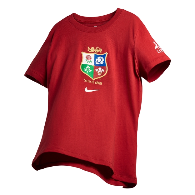 British & Irish Lions Womens Travel T-Shirt 2027 Pepper Red - Floating Shirt