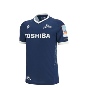 Sale Sharks Kids Home Rugby Shirt 25/26 Navy - Front View