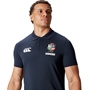 British and Irish Lions Mens Pique Polo Navy - Close Up Model 