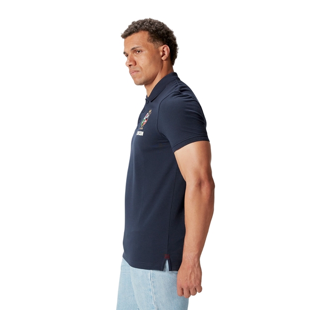British and Irish Lions Mens Pique Polo Navy - Model Side