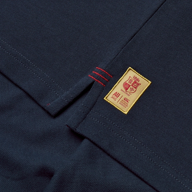 British and Irish Lions Mens Pique Polo Navy - Hem