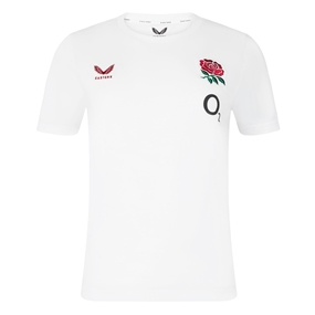 England Mens Off Pitch T-Shirt 26/27 Brilliant White - Front