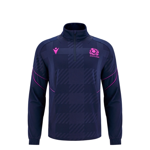 Scotland Junior Travel Quarter Zip Fleece 25/26 - Navy
