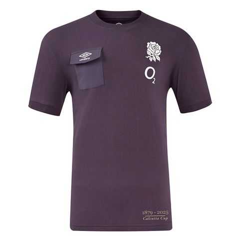 England Mens Calcutta Cup Presentation T-Shirt Nightshade 24/25 - Front England Mens Calcutta Cup Presentation T-Shirt Nightshade 24/25 - Front