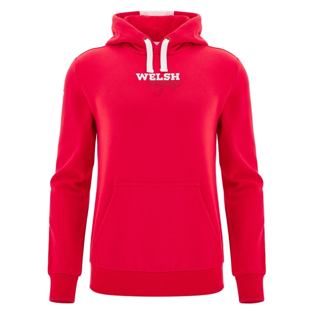 Wales Mens Fanline Hoodie 25/26 Red - Front