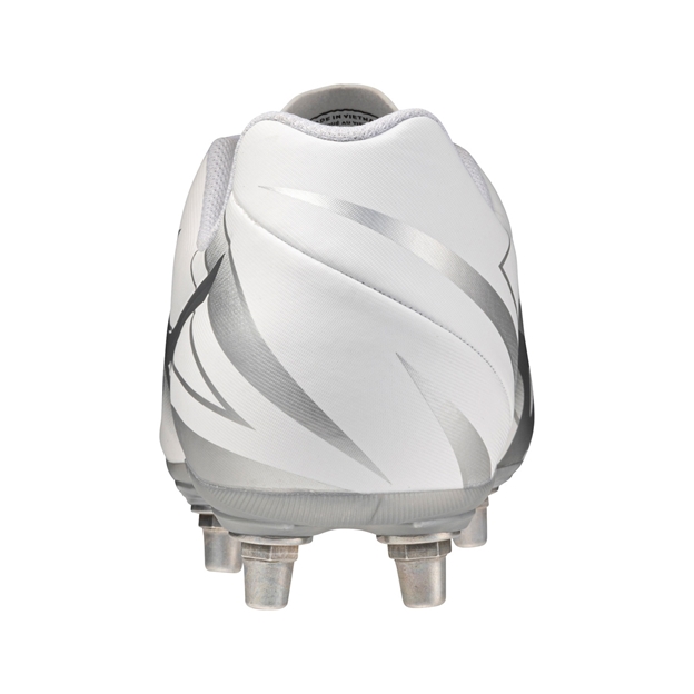 Mizuno Adults Waitangi Club Soft Ground Rugby Boots White - Heel