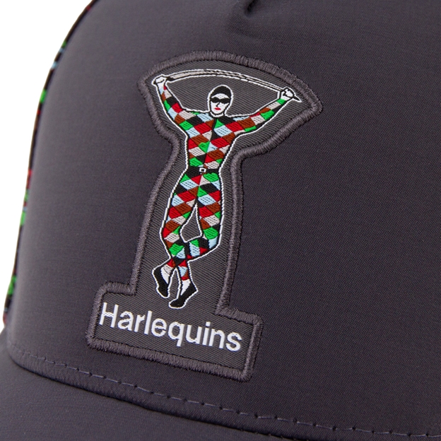 Harlequins Club Cap 25/26 Ebony - Badge Detail