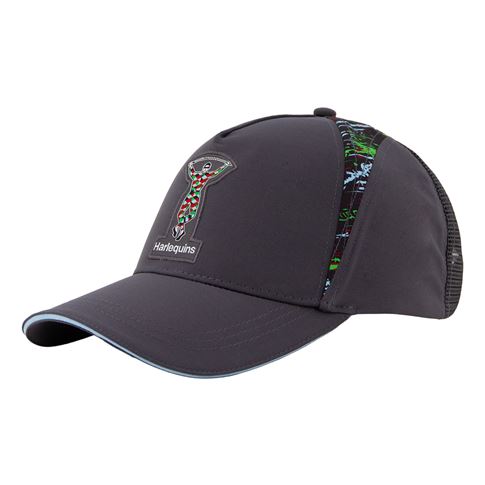 Harlequins Club Cap 25/26 Ebony - Front Harlequins Club Cap 25/26 Ebony - Front