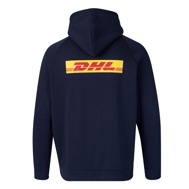 Harlequins Mens Off Pitch Hoodie 26/27 Navy - Back View