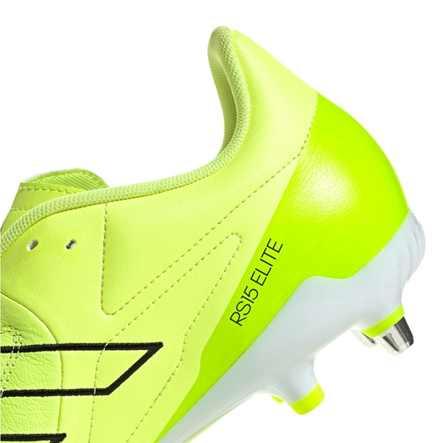 adidas Adults RS15 Elite Soft Ground Rugby Boots Yellow - Heel