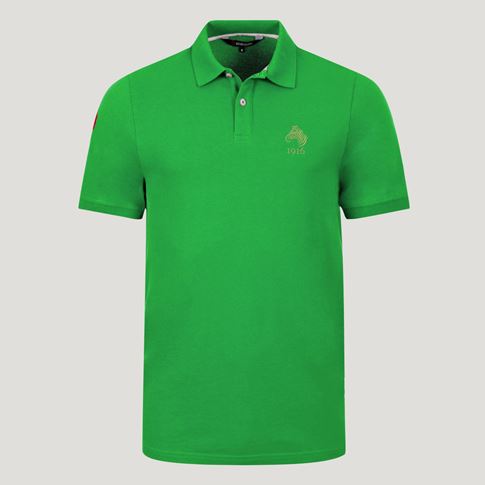 Namibia 1916 Heritage Pure Cotton Polo Bright Green - Front View