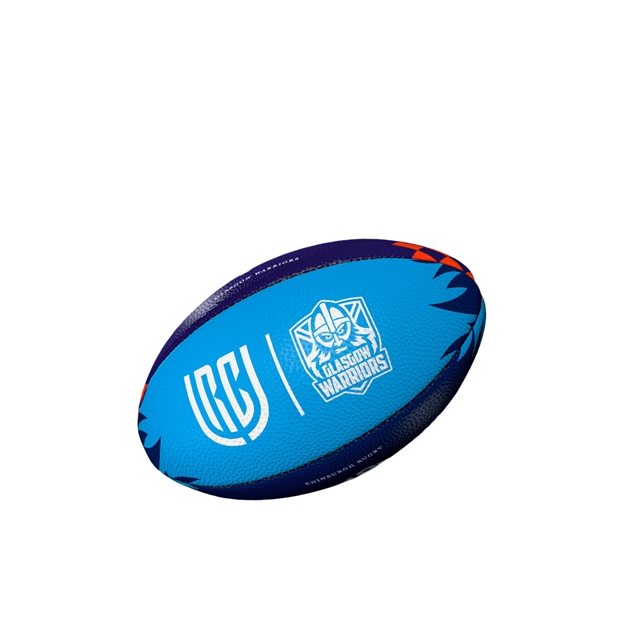 Gilbert Edinburgh Vs Glasgow 1872 Cup Mini Rugby Balls Orange & Blue - Glasgow Rugby
