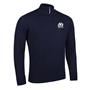 Scotland Mens Glenmuir Zip Water Repellent Merino Blend Sweater Navy - Front 