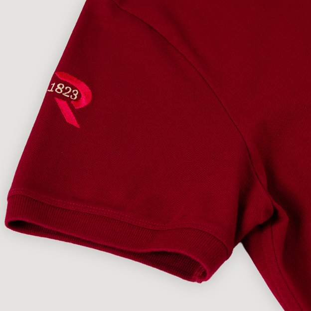 Georgia 1959 Adults Classic Cotton Polo Shirt Claret - Sleeve Close-up