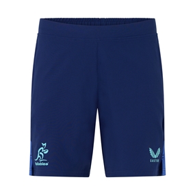 Australia Kids Performance Shorts 26/27 Beacon Blue - Front