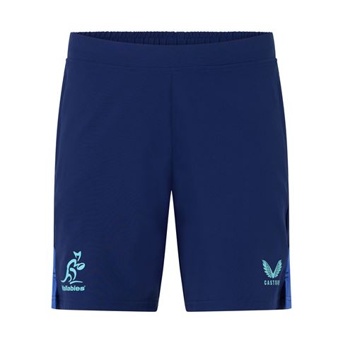 Australia Kids Performance Shorts 26/27 Beacon Blue - Front