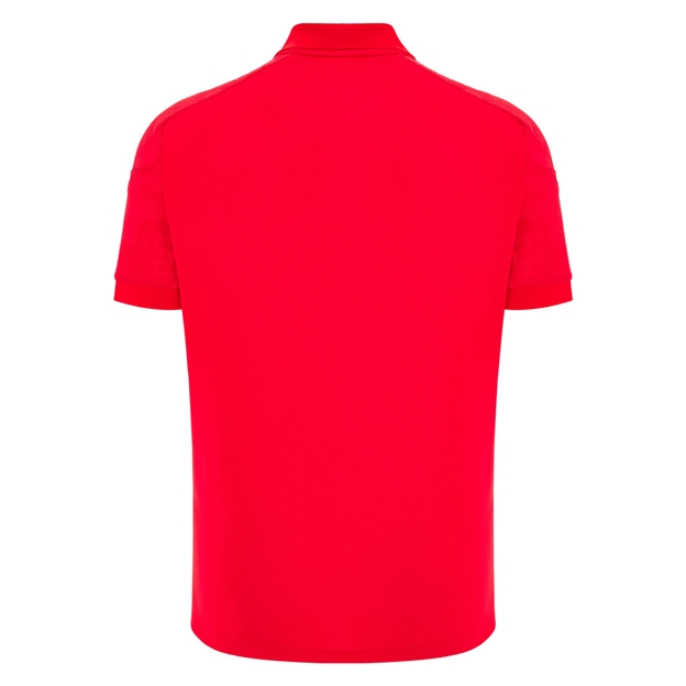 Wales Mens Travel Polo Shirt 25/26 Red - Back