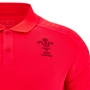 Wales Mens Travel Polo Shirt 25/26 Red - WRU Logo 