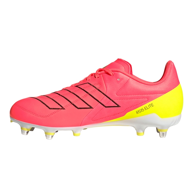 Adidas Adults RS-15 Elite Soft Ground Rugby Boots Solar Turbo - Instep View