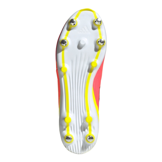 Adidas Adults RS-15 Elite Soft Ground Rugby Boots Solar Turbo - Soleplate View