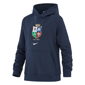 British & Irish Lions Kids Travel Hoodie - Obsidian- Front