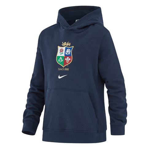 British & Irish Lions Kids Travel Hoodie - Obsidian- Front