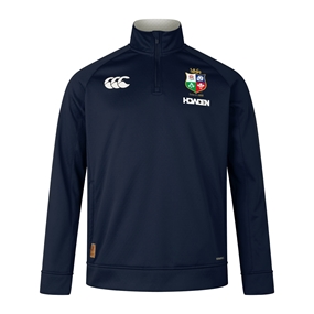 British and Irish Lions Mens 1/4 Zip Fleece Navy - Front