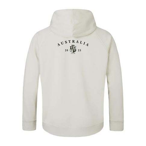 Limited Edition British and Irish Lions Outback Mens Fleece Hoody Natural - Back Limited Edition British and Irish Lions Outback Mens Fleece Hoody Natural - Back