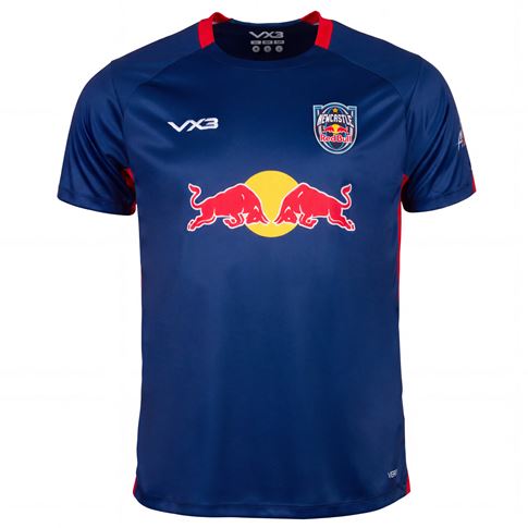 Newcastle Red Bulls Mens Warm Up T-Shirt 26/27 Navy - Front View