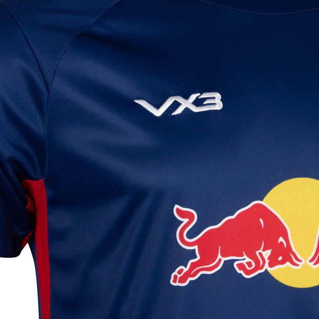 Newcastle Red Bulls Mens Warm Up T-Shirt 26/27 Navy - VX3 Logo