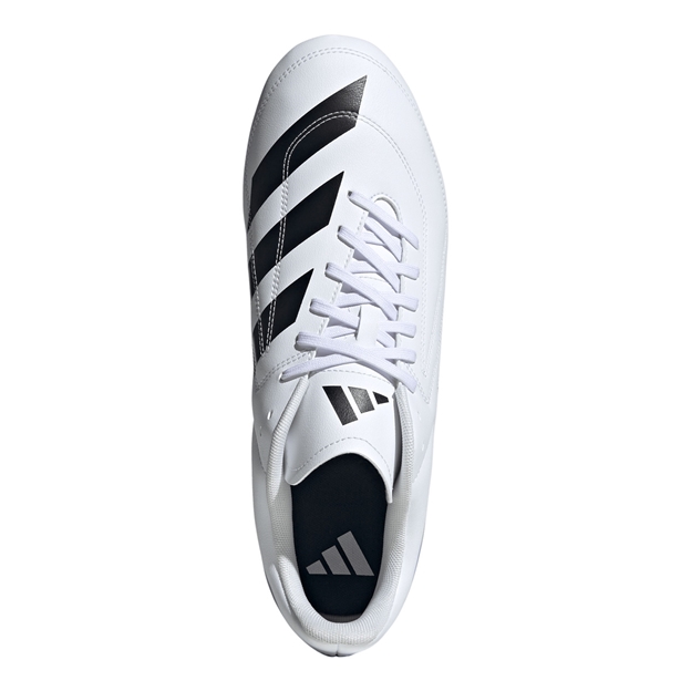 adidas Adults RS-15 Firm Ground Rugby Boots White - Top View