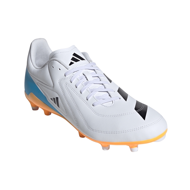 adidas Adults RS-15 Firm Ground Rugby Boots White - Front View